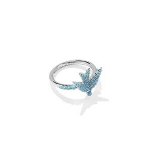 NEW KENDRA SCOTT women's ring melody bird cocktail ring in gold teal